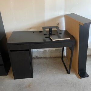 IKEA Black Desk with Storage